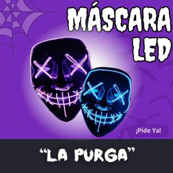 ☠️ Máscara LED de La Purga 🕸️ | ENVÍO GRATIS